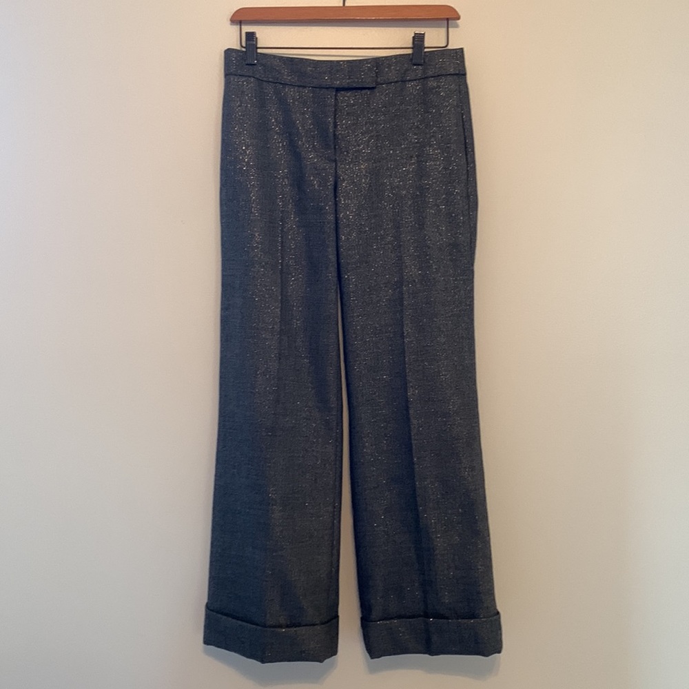 J. Crew Y2K Suit. Shimmer gold & Drk gray SZ 0. Purchased in NYC. 2007 winter. - Picture 4 of 10